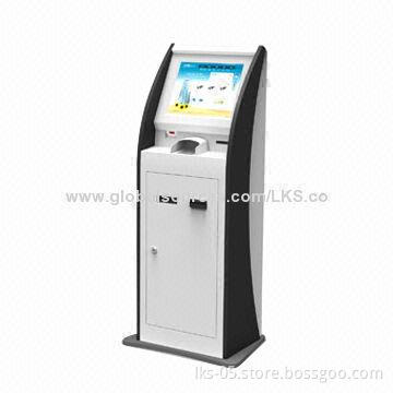 Bill Acceptor Kiosk Terminal with 17-inch Touch Screen and Thermal Printer Functions